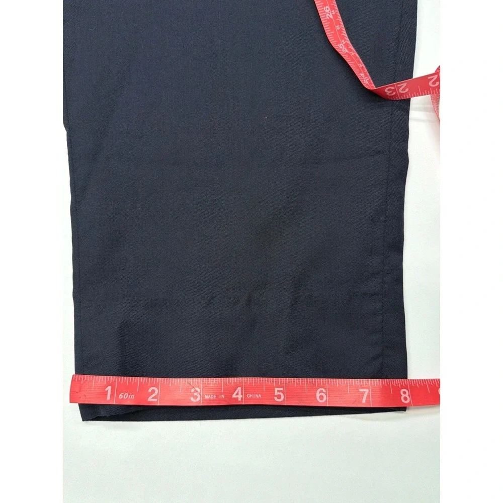 Men's Tailored Navy Blue Dress Pants Made in Italy Size 44‎ 27